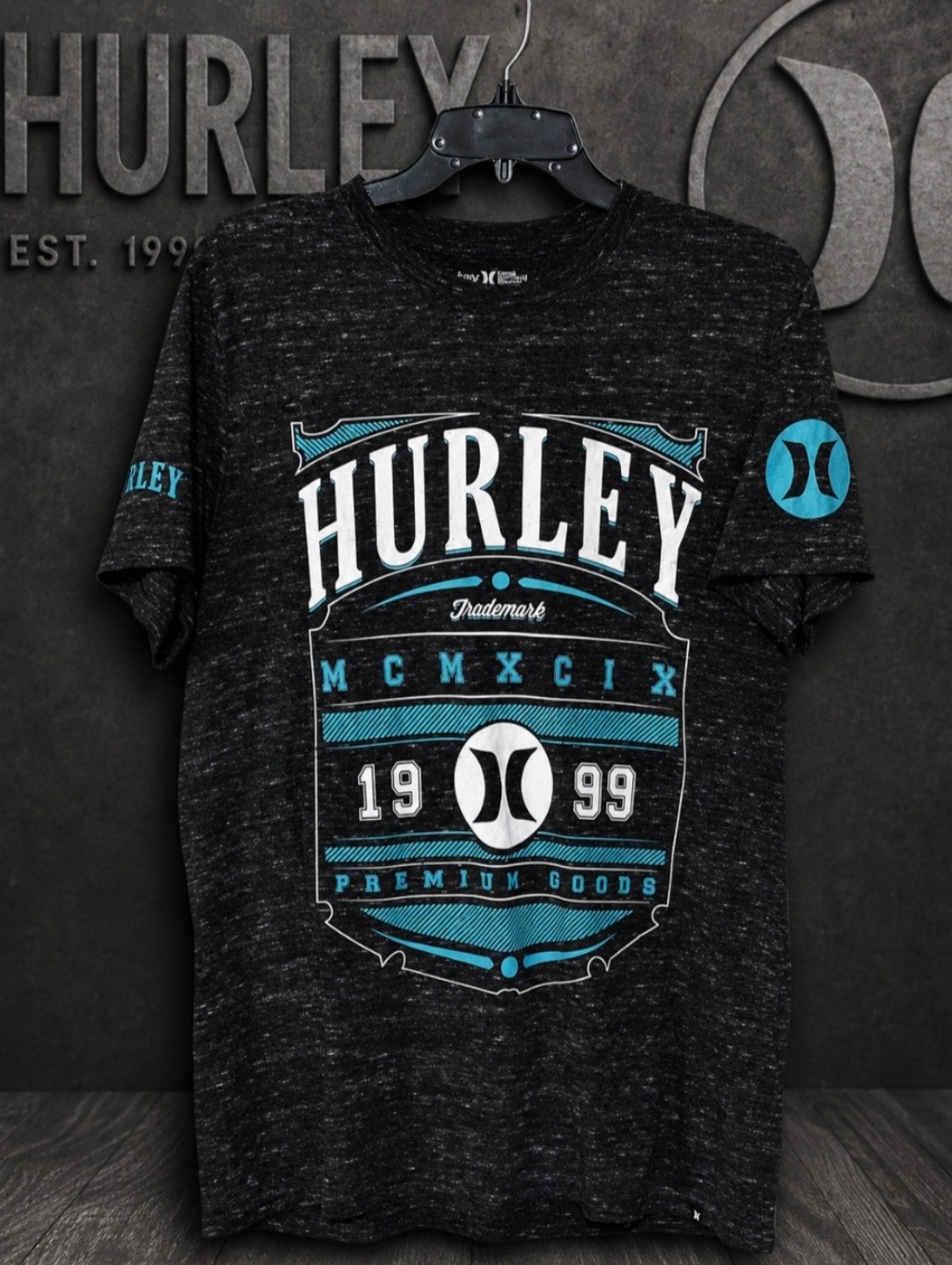 Hurley Buckle Exclusive Premium Fit Graphic T-Shirt Men's M Black Made Usa